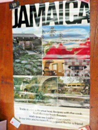 Rare Out Of Print Vintage Inns Jamaica Tourist Board Travel Poster Jtb