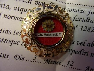 Reliquary Relic 1st Class St.  Charbel Makhlouf W/