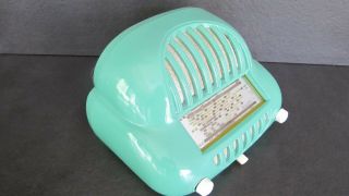 Rare Light Green French Sonorette Bakelite Catalin Plaskon Radio 1950