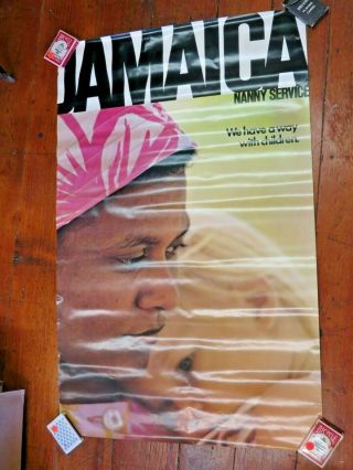 Rare Out Of Print Vintage Nanny Jamaica Tourist Board Travel Poster Jtb