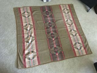 VTG Antique Wool Navajo Indian Pattern Trade Blanket Robe Pendleton Style 62x67 
