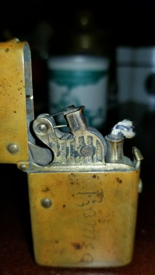 Uber Rare: Nassau Patent 1905 Antique Cigarette Lighter.  Brass Zippo Windproof 2