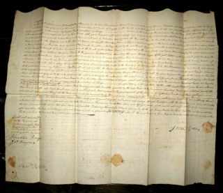 1789 Handwritten Deed Ulster County Ny Tappen Roosa Elmendorf Bruyn Brodhead