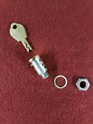 Duncan/miller 60/76/90 Parking Meter " Male " Lock Cylinder,  Nut & Restricted Key