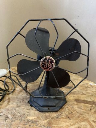 Antique Vintage G.  E.  Fan General Electric Ge Old Fan 9”