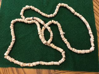 Fine 27 Inch Strand Tennessee Shell Bead Necklace Davis