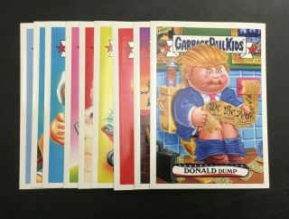Donald Trump 2016 Sdcc Garbage Pail Kids Gpk Promo Card 5x7 Set Hillary Clinton