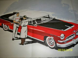 RARE 1956 DODGE DEALERSHIP WALL POSTER 10 POINT SAFTEY CHECK 37 X 49 2