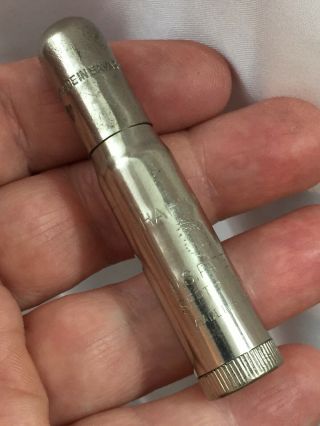 Vintage Hahway Tube Shaped Pocket Striker Lighter - Made In Bavaria Patent 1910