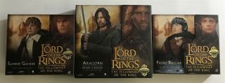 Lord Of The Rings Frodo Baggins Samwise Gamgee Aragorn Sideshow 1/6 Scale Set