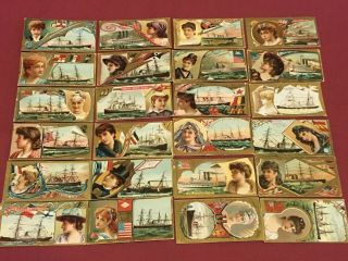 Duke Ocean & River Steamers 36 Tobacco Cards Complete 1887