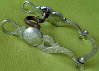 Billy Royal Vintage Sterling Silver Engraved Show Bit 5 " Sweet Iron C - Port Mouth