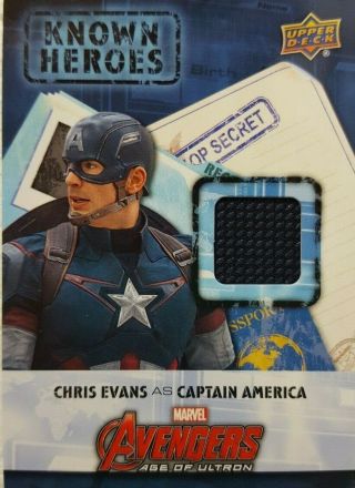 Marvel 2016 Civil War Known Heroes Memorabilia Card Captain America Kh - Cm