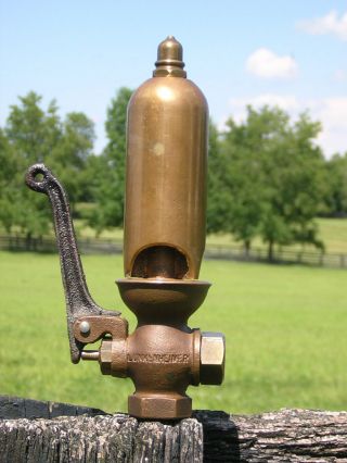 1 1/2 " Diameter Lunkenheimer 3 Chime Steam Whistle With Valve / Traction Engine