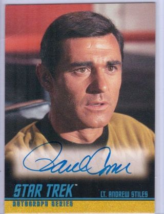 Tos Star Trek 40th Anniversary Autograph Card A127 Paul Comi As Lt Styles