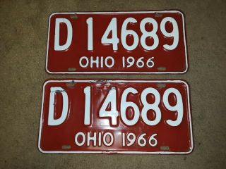 1966 Ohio Licences Plates