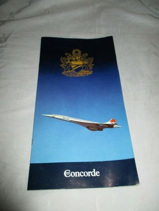 British Airways Concorde Flight 1980s York - London Menu,  Flight Certificate