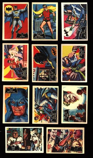 1966 A&bc Batman Black Bat Set Fan Club 55 Cards Topps England Ex / Ex - Mt,
