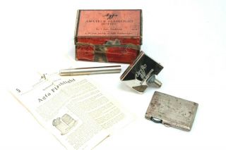 Antique Agfa Amateur Flahlight Flash Pan Agfablitz & Magnesium Ribbon Dispenser