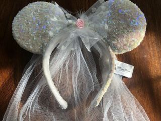 Disney Minnie Mouse Ears Wedding Bride Veil