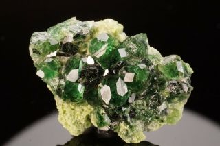 UNIQUE Chrome Grossular Crystal JEFFREY MINE,  CANADA - Ex.  Key 2