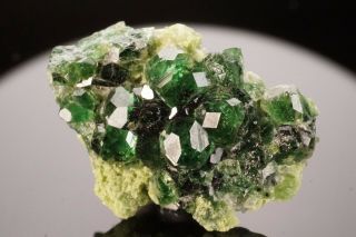 UNIQUE Chrome Grossular Crystal JEFFREY MINE,  CANADA - Ex.  Key 7