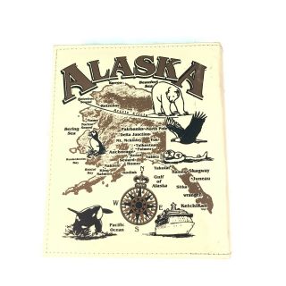 Alaska Photo Album Holds 208 4x6 Photos Map On Both Sides Animals Tan