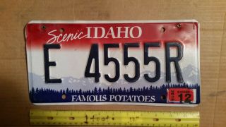 License Plate,  Idaho,  Scenic,  Sunset,  Triple 5: E 4 555 R