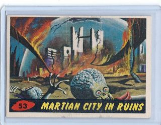 1962 Topps Mars Attacks 53 " Martian City In Ruins "