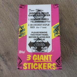 1986 Gpk Garbage Pail Kids Giant Stickers 1st Series Complete Box 36 Packs Bbce