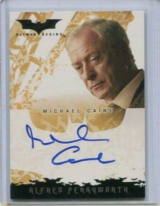 Batman Begins - Michael Caine - Topps Trading Card Auto/signed/autograph