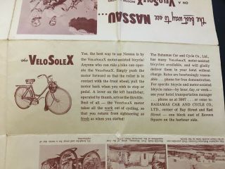 1955 Velosolex Print Ad Nassau Bahama Island Travel Tourism Providence
