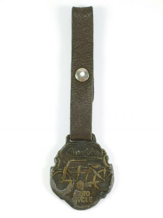 Early Excelsior Motorcycle Advertising Pocket Watch Fob 1915 Era