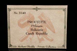 OLD Proustite Crystal Cluster PRIBRAM,  CZECH REPUBLIC - Ex.  Obodda 8