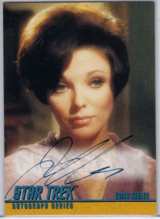 Star Trek Tos Autograph Card - Auto A23 Joan Collins As Edith Keeler