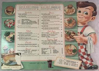 1962 Kip ' s Big Boy Hamburger Menu Dallas Texas Area 2