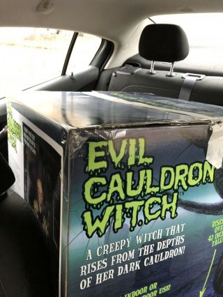 Evil Cauldron Witch Very Rare Spirit Halloween Gemmy 2009 Prop Htf Once 2