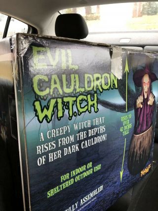 Evil Cauldron Witch Very Rare Spirit Halloween Gemmy 2009 Prop Htf Once 3