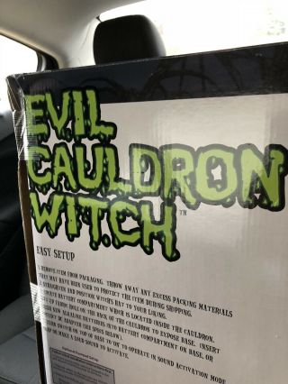 Evil Cauldron Witch Very Rare Spirit Halloween Gemmy 2009 Prop Htf Once 6