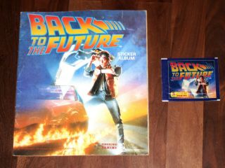 Back To The Future 1985 Complete Panini Album With Back To The Future Packet.