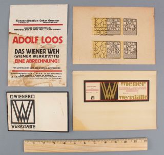 Gustav Klimt Kunstschau Ticket,  Adolf Loos Print Wiener Werkstatte Store Coupon