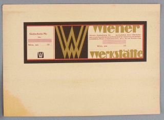 Gustav Klimt Kunstschau Ticket,  Adolf Loos Print WIENER WERKSTATTE Store Coupon 7
