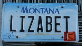 Montana Vanity License Plate