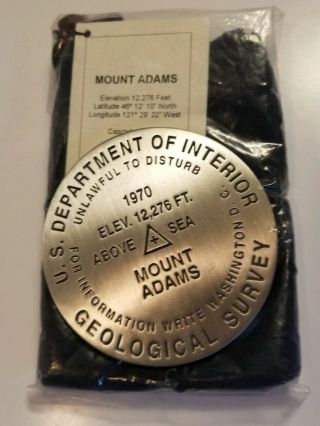 Mt.  Adams U.  S.  Geological Survey Bench Mark Souvenir Geo - Situ Authentic
