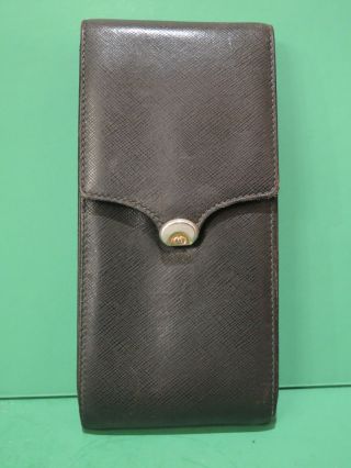 Vintage Gucci Black Leather Cigar Case Holder