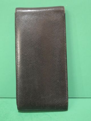 Vintage Gucci Black Leather Cigar Case Holder 5