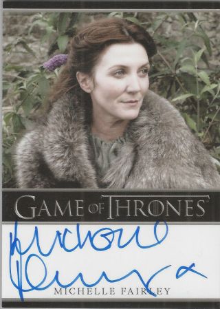 Game Of Thrones Season 1 - Michelle Fairley " Lady Catelyn Stark " Autograph Card