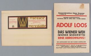 WIENER WERKSTATTE Vienna Secessionist Gustav Klimt Kunstschau Ticket,  Adolf Loos 2