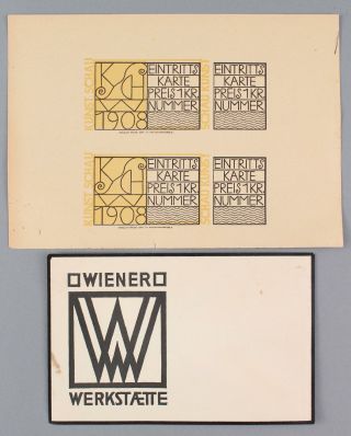 WIENER WERKSTATTE Vienna Secessionist Gustav Klimt Kunstschau Ticket,  Adolf Loos 3