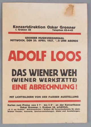 WIENER WERKSTATTE Vienna Secessionist Gustav Klimt Kunstschau Ticket,  Adolf Loos 5